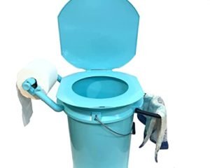 LEE FISHER SPORTS Portable Toilet with Toilet Paper - Accessory Holder-Great for Fishing - Boating - Camping - Hunting - Hiking - Outdoor Activities