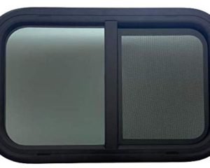 Vintage Technologies RV Window | 24  W X 20  H | Teardrop Horizontal Slide | Installation kit Included | Multiple Wall thicknesses Available |  1-1/2  Wall Thickness