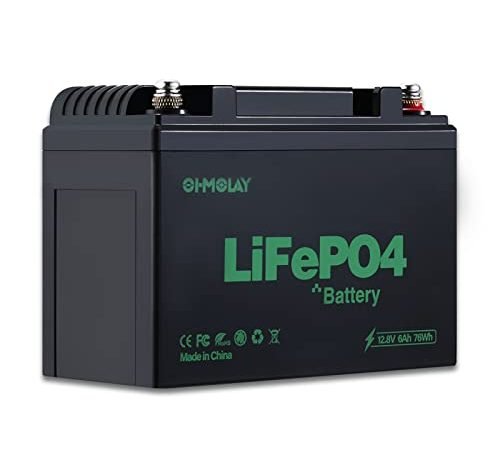 OHMOLAY Lithium-Iron Phosphate LiFePO4 Battery  12v 6 Ah deep Cycle Battery Very Suitable for Those Application scenarios in which Replaces Sealed Lead Acid/SLA/Gel Batteries