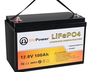12V Lithium Battery- 100Ah Lithium Phosphate Iron LiFePO4 Deep Cycle Battery -100A BMS -4000+ Cycles -Perfect for RV -Trolling Motor -Home Storage -Solar Power System and Outdoor Camping